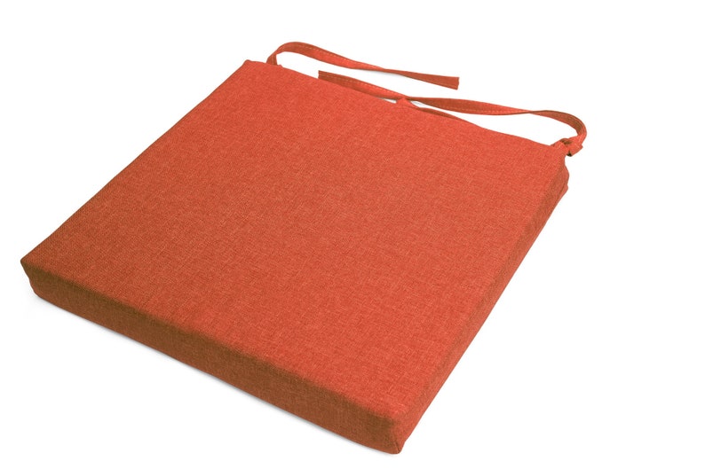 Chair cushion, chair pad, chair pad, seat cushion, removable cover with zip pad, garden cushion set Orange