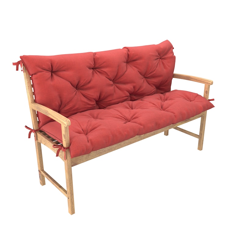 Coussin de banc Coussin de banc relax, coussin de balançoire de jardin, matelassé avec coutures Rouge