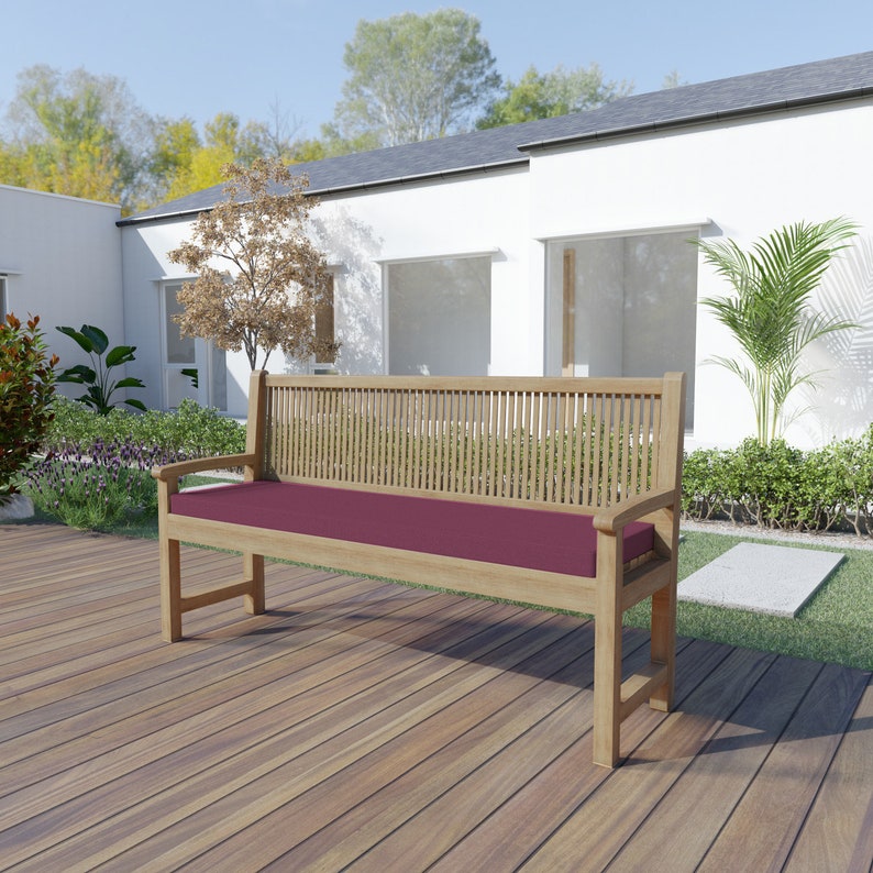 Coussins de banc, coussins pour bancs, coussins de banc, coussins de maison, coussins de jardin, lavables avec une fermeture éclair image 10