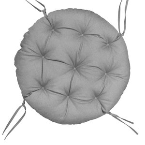 Papasan, kussen, fauteuilkussen, tuinkussen, tuinschommelkussen, doorgestikt met lussen 05-silber