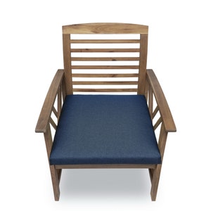 Coussin de chaise, coussin de chaise, coussin de chaise, coussin de siège, housse amovible avec coussin zip, ensemble de coussin de jardin Bleu