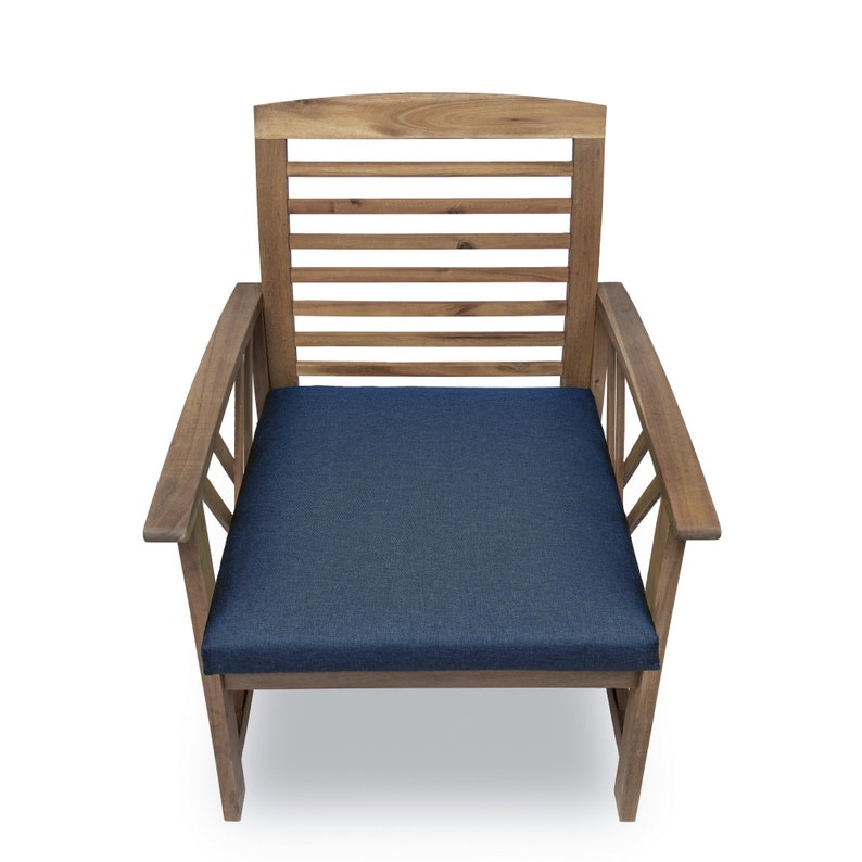 Coussin de chaise, coussin de chaise, coussin de chaise, coussin de siège, housse amovible avec coussin zip, ensemble de coussin de jardin Bleu