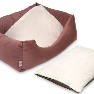 Matelas chien coussin chien 3en1 velours tapis de couchage chien tapis chien lit chien panier canapé coussin coussin moelleux coussin élastique remplissage image 3