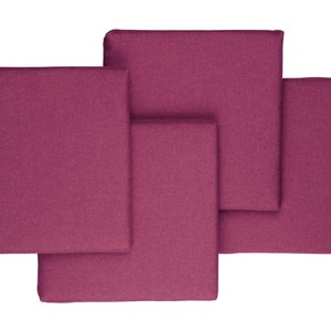 Cojín para silla, cojín para silla, cojín para silla, cojín para asiento, funda extraíble con cremallera, juego de cojines de jardín Violett