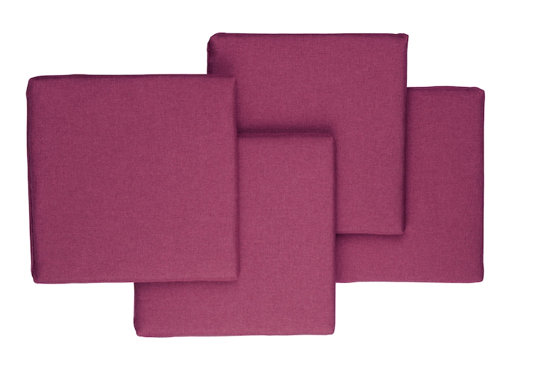 Coussin de chaise, coussin de chaise, coussin de chaise, coussin de siège, housse amovible avec coussin zip, ensemble de coussin de jardin Violett