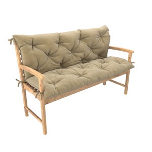 Coussin de banc Coussin de banc relax, coussin de balançoire de jardin, matelassé avec coutures Beige