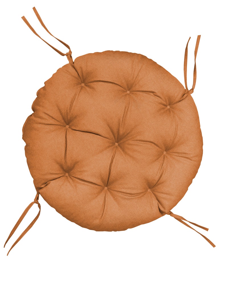 Papasan, kussen, fauteuilkussen, tuinkussen, tuinschommelkussen, doorgestikt met lussen 10-orange