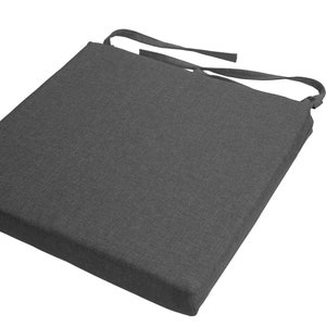 Cojín para silla, cojín para silla, cojín para silla, cojín para asiento, funda extraíble con cremallera, juego de cojines de jardín Gris