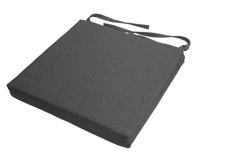 Cojín para silla, cojín para silla, cojín para silla, cojín para asiento, funda extraíble con cremallera, juego de cojines de jardín Gris