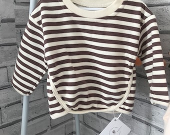 Stripe baby sweater- baby sweaters- Stripe baby top- baby sweater
