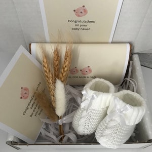 Felicitaciones por la noticia de tu bebé - Regalos para recién nacidos - Set de regalo para recién nacidos - Set de regalo para bebé - Regalo para bebé - Baby shower - Cesta para bebé - Regalo de maternidad