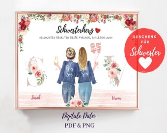 Schwester Geburtstag Etsy