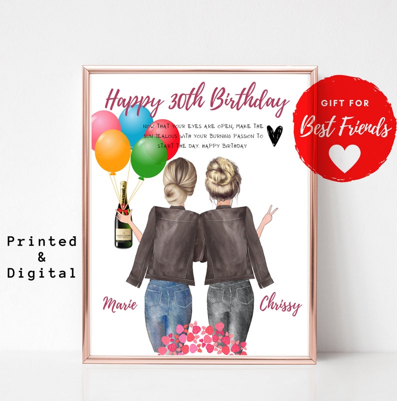 30 Geburtstag Geschenk Beste Freundin Geburtstag Beste  Etsy
