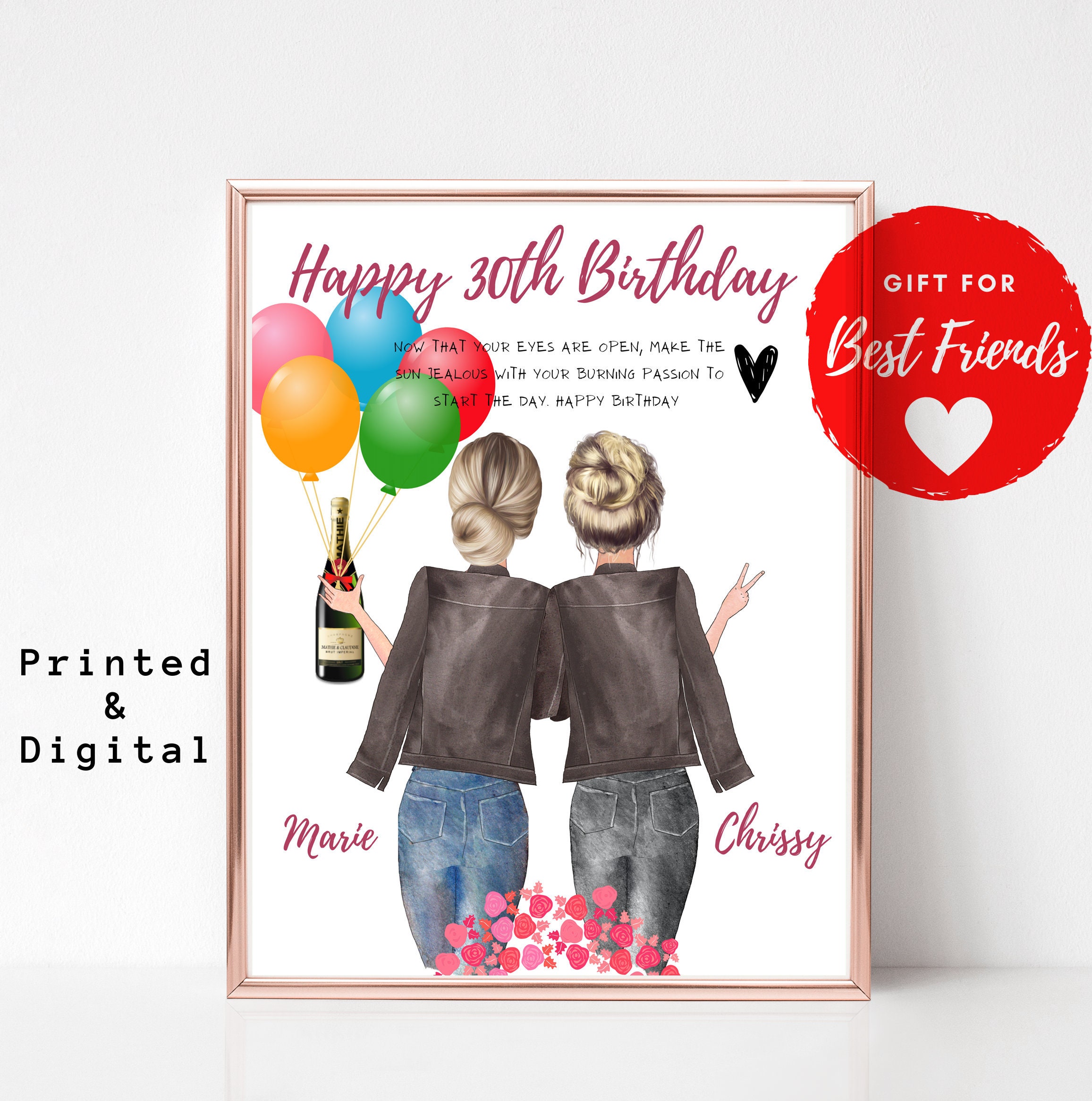 30 Geburtstag Geschenk Beste Freundin Geburtstag Beste Etsy