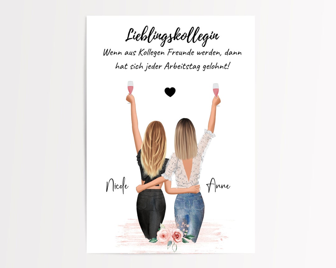Geschenk für Kollegin Bild Lieblingskollegin Geburtstag Etsy.de