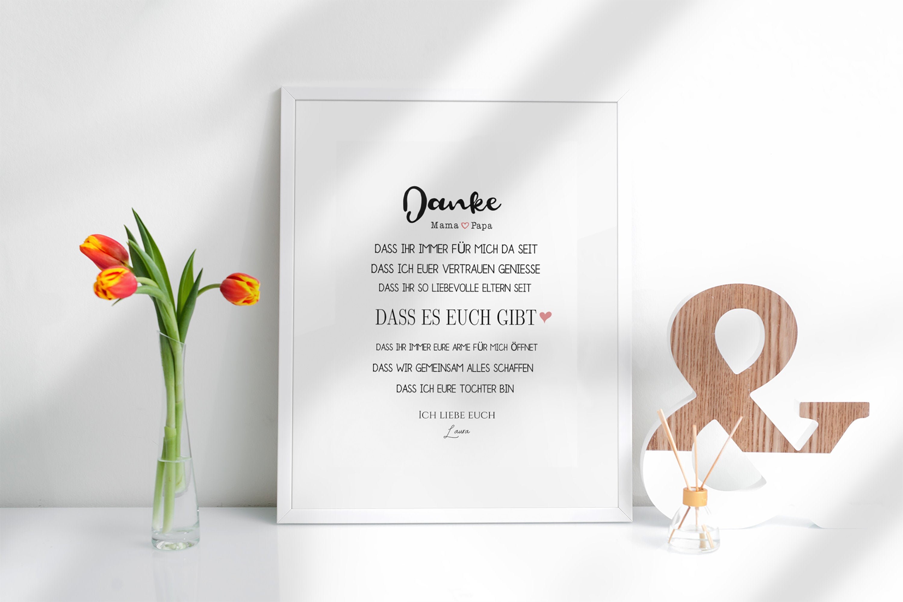 Danke Mama Papa Eltern Danke sagen Danke Eltern Geschenk Etsy