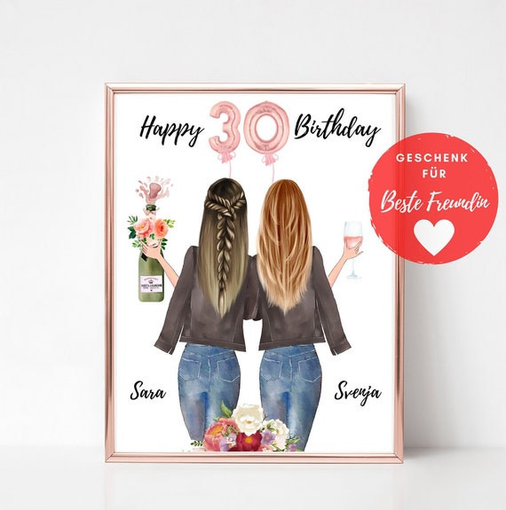 30 Geburtstag Freundin Geschenk 30 Geburtstag 30 Etsy