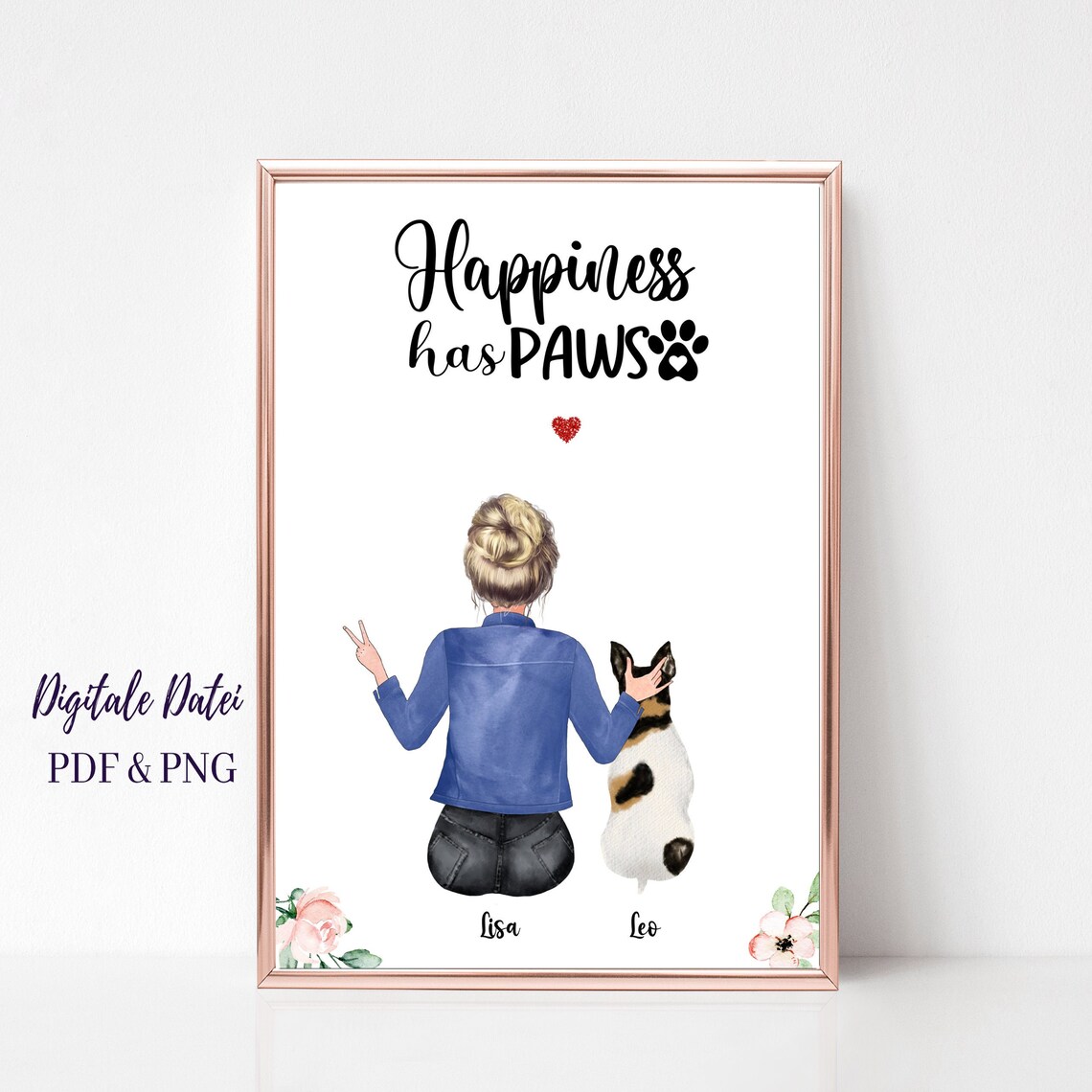 Hund Bild Personalisiert Poster mit Hund Beste Freundin Etsy
