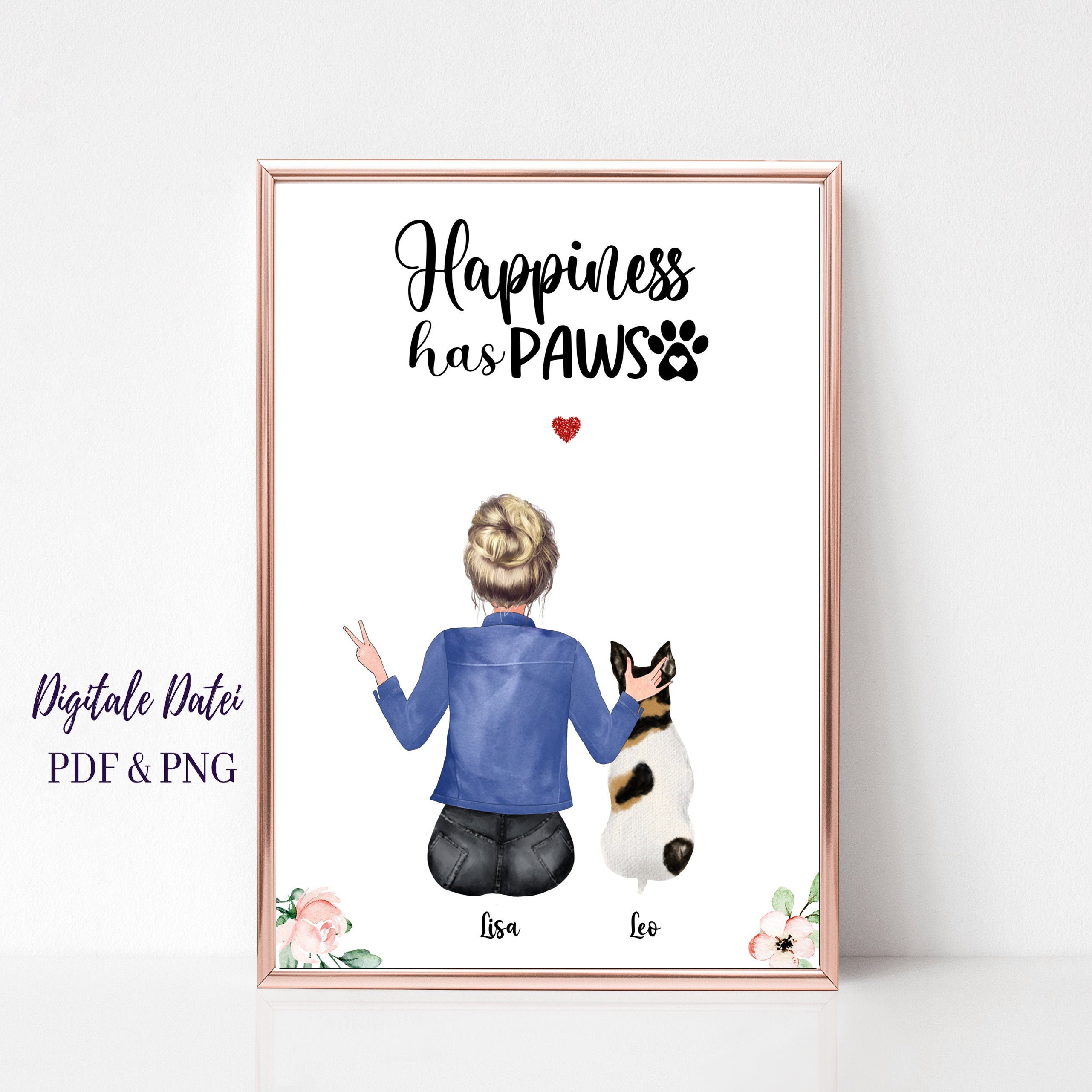 Hund Bild Personalisiert Poster mit Hund Beste Freundin Etsy