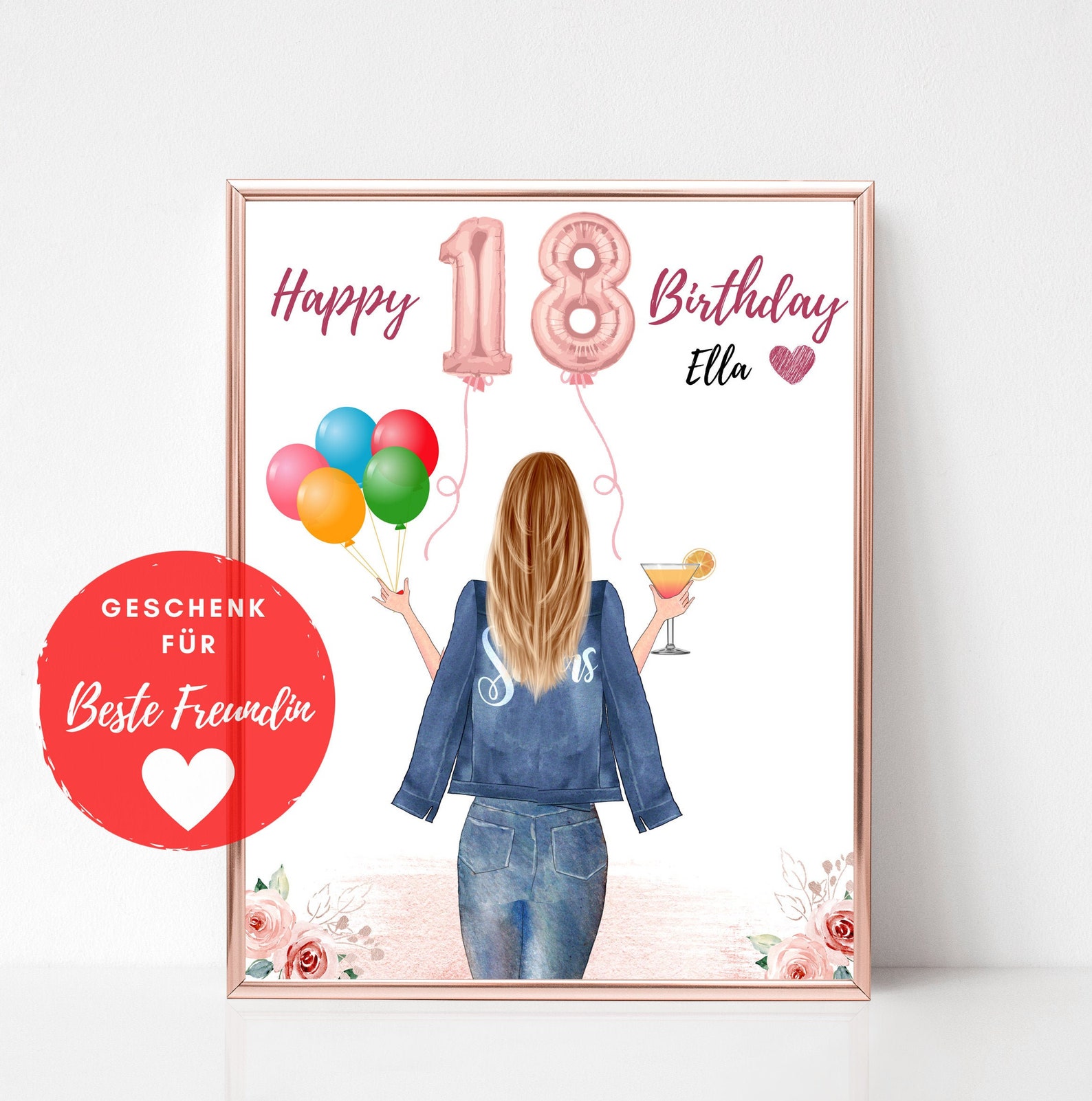 Geburtstag Geschenk Bild Beste Freundin Geburtstag 18 Etsy