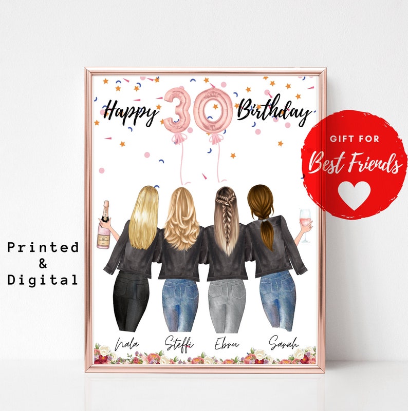 30 Geburtstag Beste Freundin 4 Beste Freundin Freundinnen  Etsy
