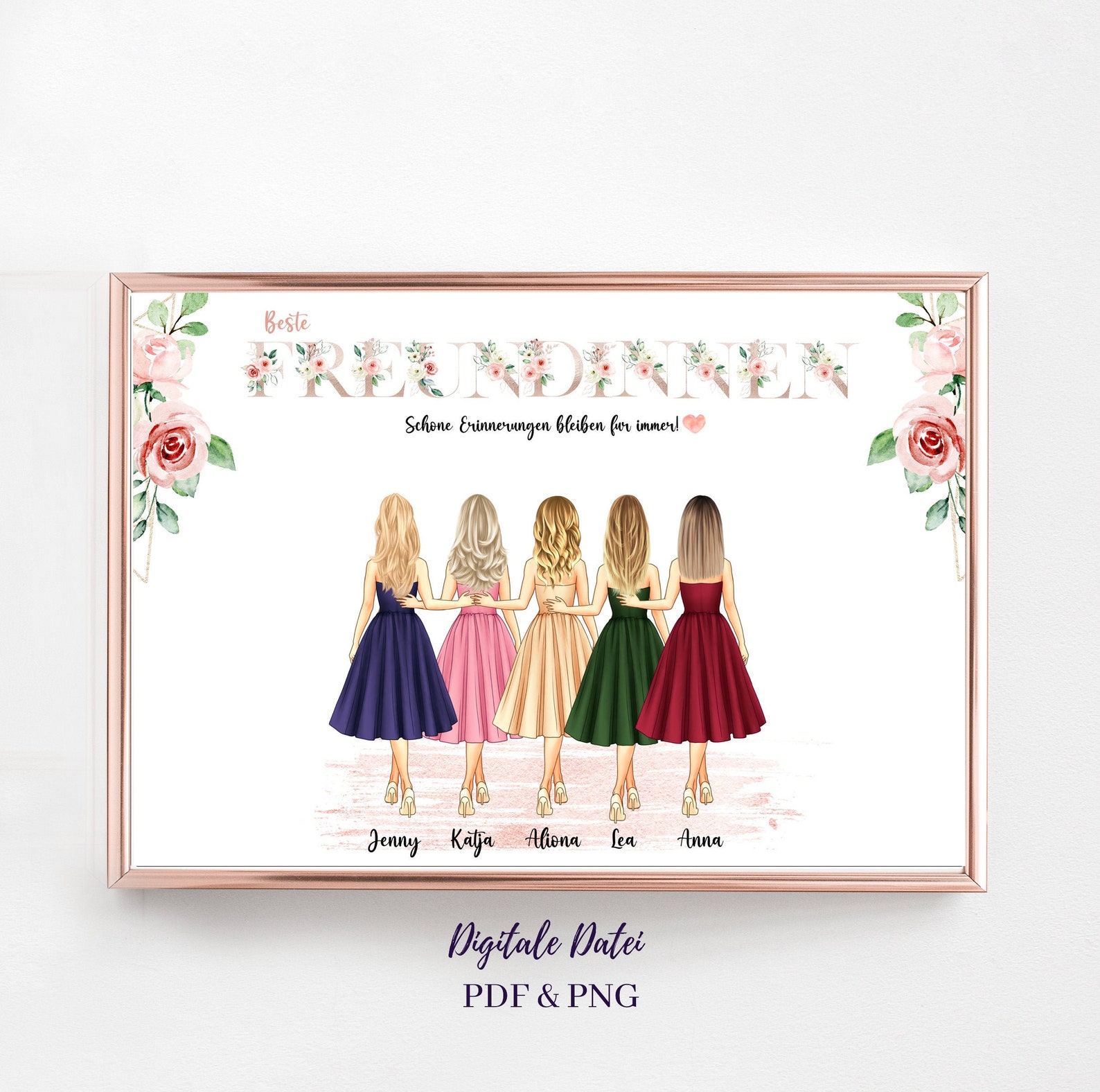 Girlfriends Picture Gift for Girlfriends Poster | Etsy