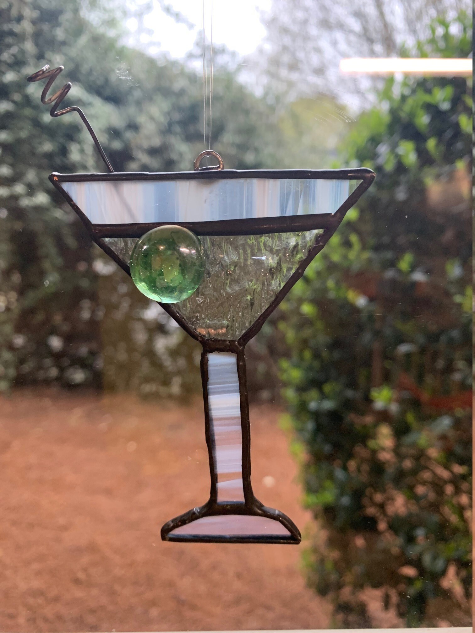 Stained Glass Cocktail Martini Glass Suncatcher Bar Etsy