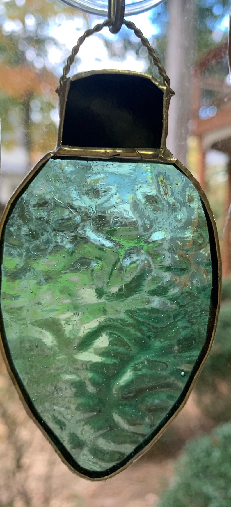 Stained Glass Christmas Light Bulbs Decor Ornaments Etsy