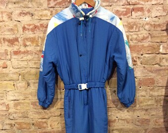 Vintage 80s 90s Ski Suit Ski Overall Skisuit #05/0123 Please note the dimensions in the description!
