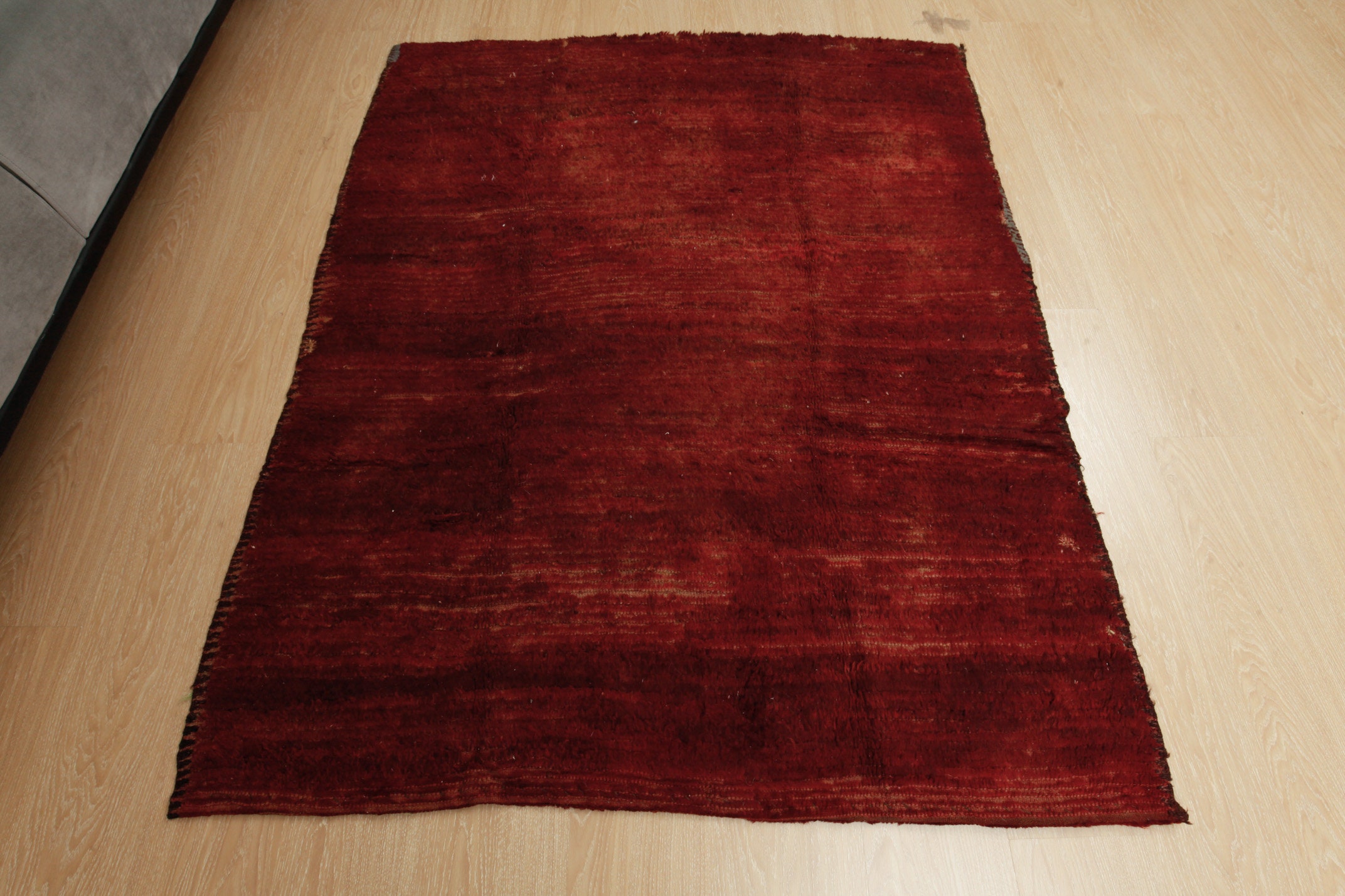Tapis De Salle Bain Rouge Foncé 5 X 6 Pouces, Petit Tapis Bureau Tissé À La Main 4 Pi 7 Po. Po., 2303206634