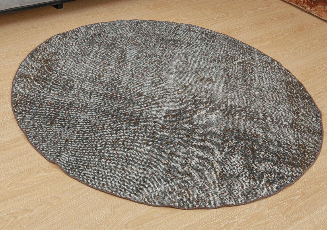 Tapis D'entrée Fait Main 5 X Po., Petit Tapis Rond Pi Po. D'entrée, 2103171954