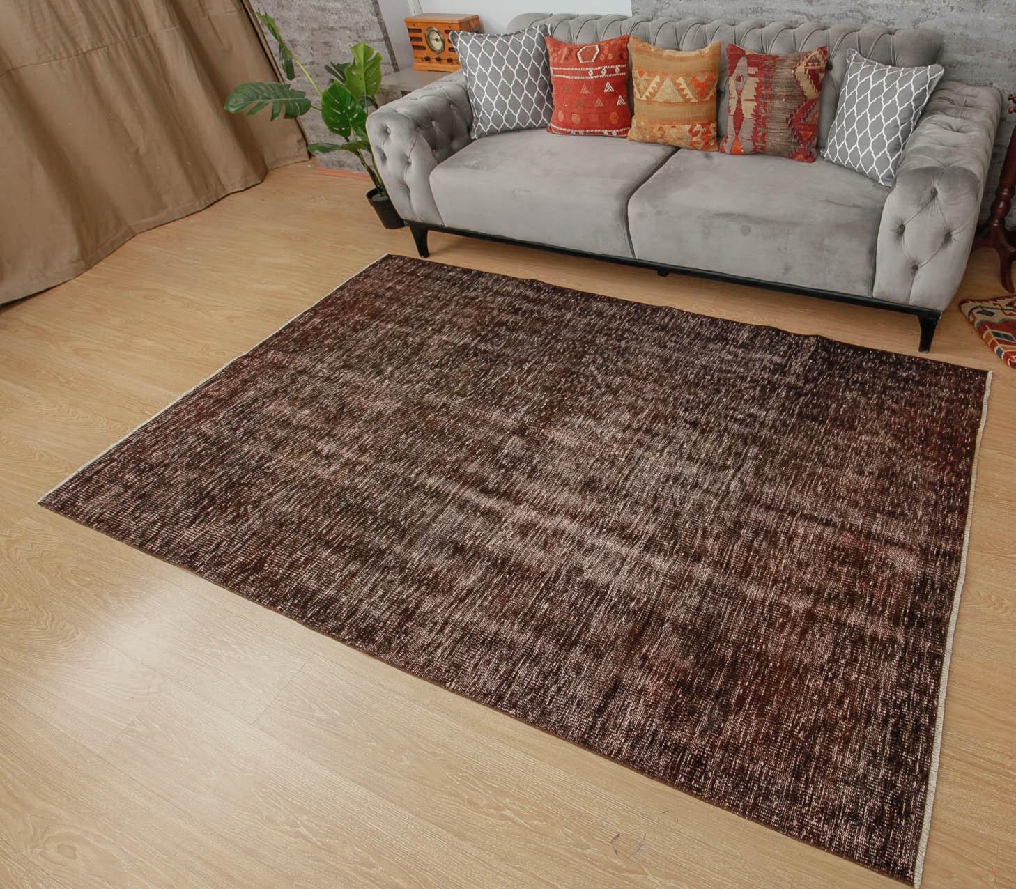 Distressed Simple Pattern Living Room Carpet ,5'3