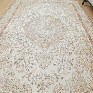 6x9 Turkish wool rug, rug for bedroom, 6&#39;4&quot; x 8&#39;9&quot;, area rug, 2112074179