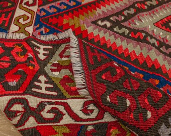 Dual color flat weave bedroom carpet ,4'11" x 9'8"  geometric living room Jijim 2101221266