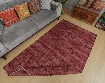 12,5 x 2,4 m enkel turkisk matta, röd vardagsrumsmatta i vintagestil 2111283297