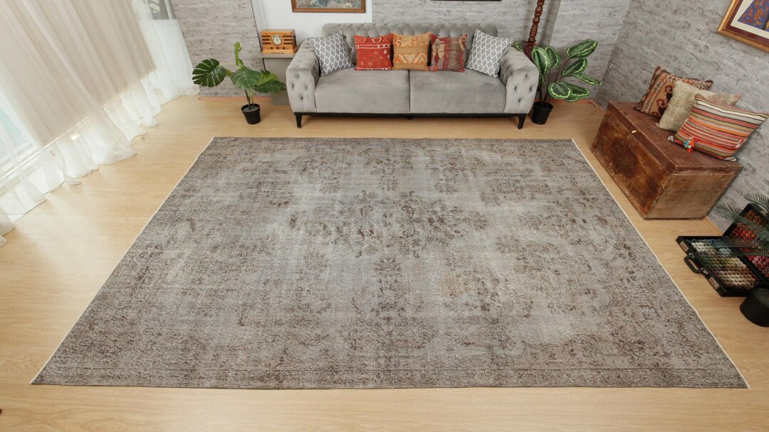 7x11 Dining Room Rug, Handmade Rug, 7'3 X 11'4 Oriental Rug ,distressed ...