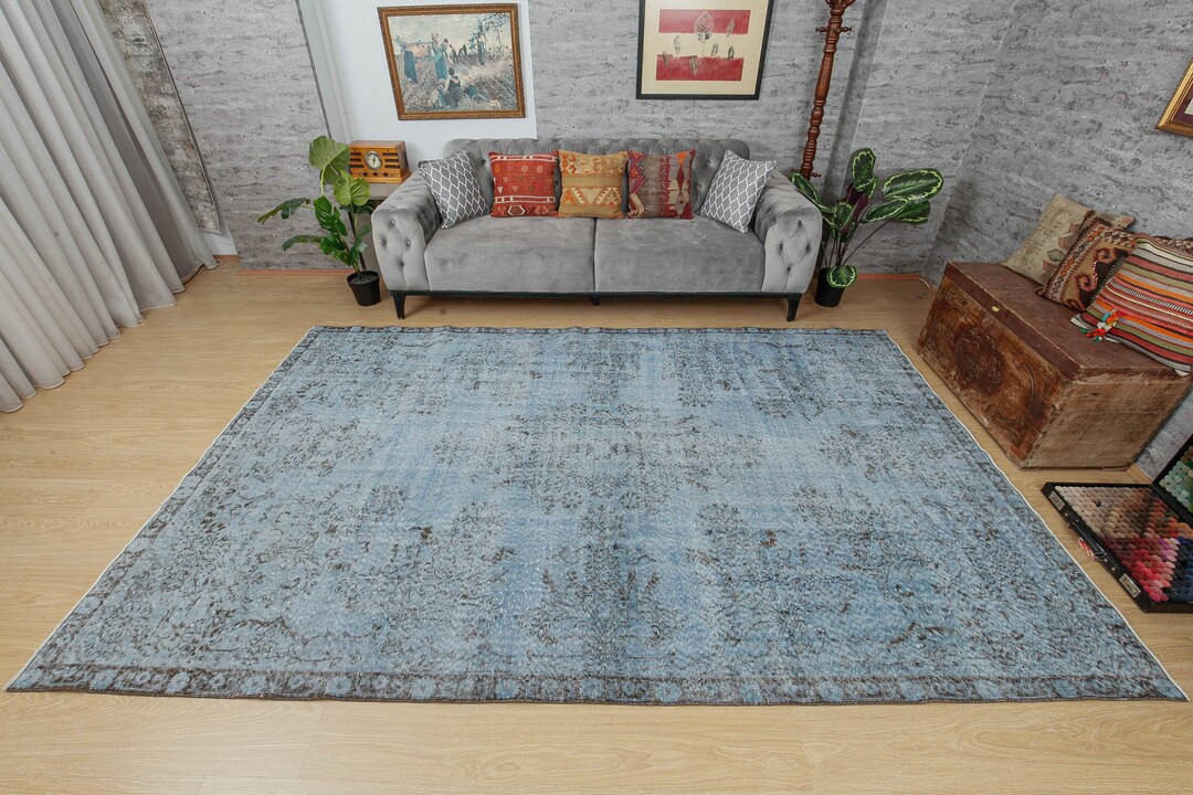 6'7 X 10'5 Faded Blue Rug Area Rug Etsy