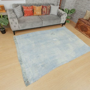 5x8 vintage boho kelim, hennep vloerkleed, 5&#39;1&quot; x 7&#39;6&quot;, retro vloerkleed, 2201094400