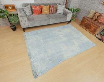 5x8 vintage boho kilim, hemp rug, 5'1" x 7'6", retro rug, 2201094400