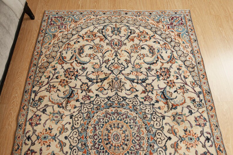 Tvättbar turkisk vardagsrumsmatta, 1,5 x 2,18 m Vintage matta för matsal 2606223427 bild 3