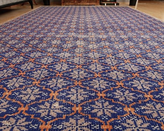 oriental distressed dining room carpet, 6'11" x 10'2" Vintage Turkish  Area Rug 2605269887