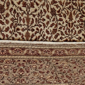 6x9 beige brown area rug, retro bedroom rug, 6&#39;1&quot; x 9&#39;3&quot; Handmade Rug 2501169058