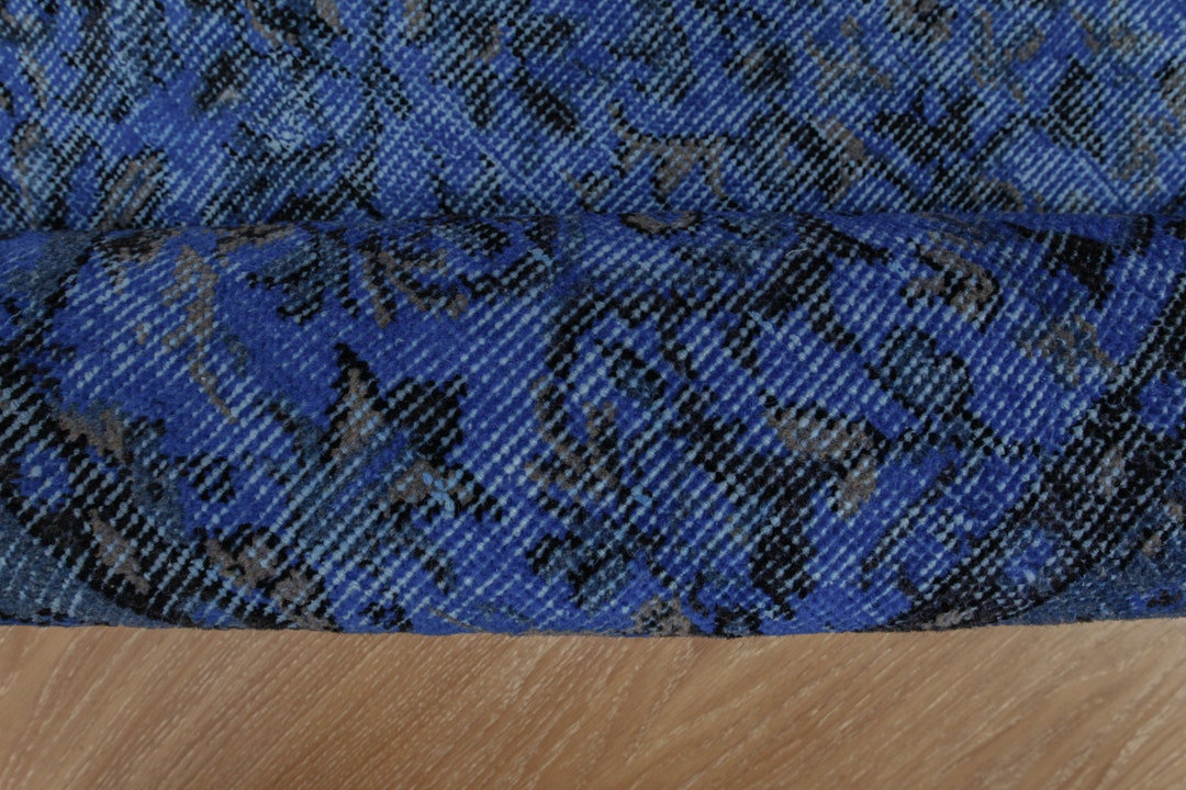 4x8 Blue Home Decor Rug, Kitchen Rug, Bedroom Rug, 4'4