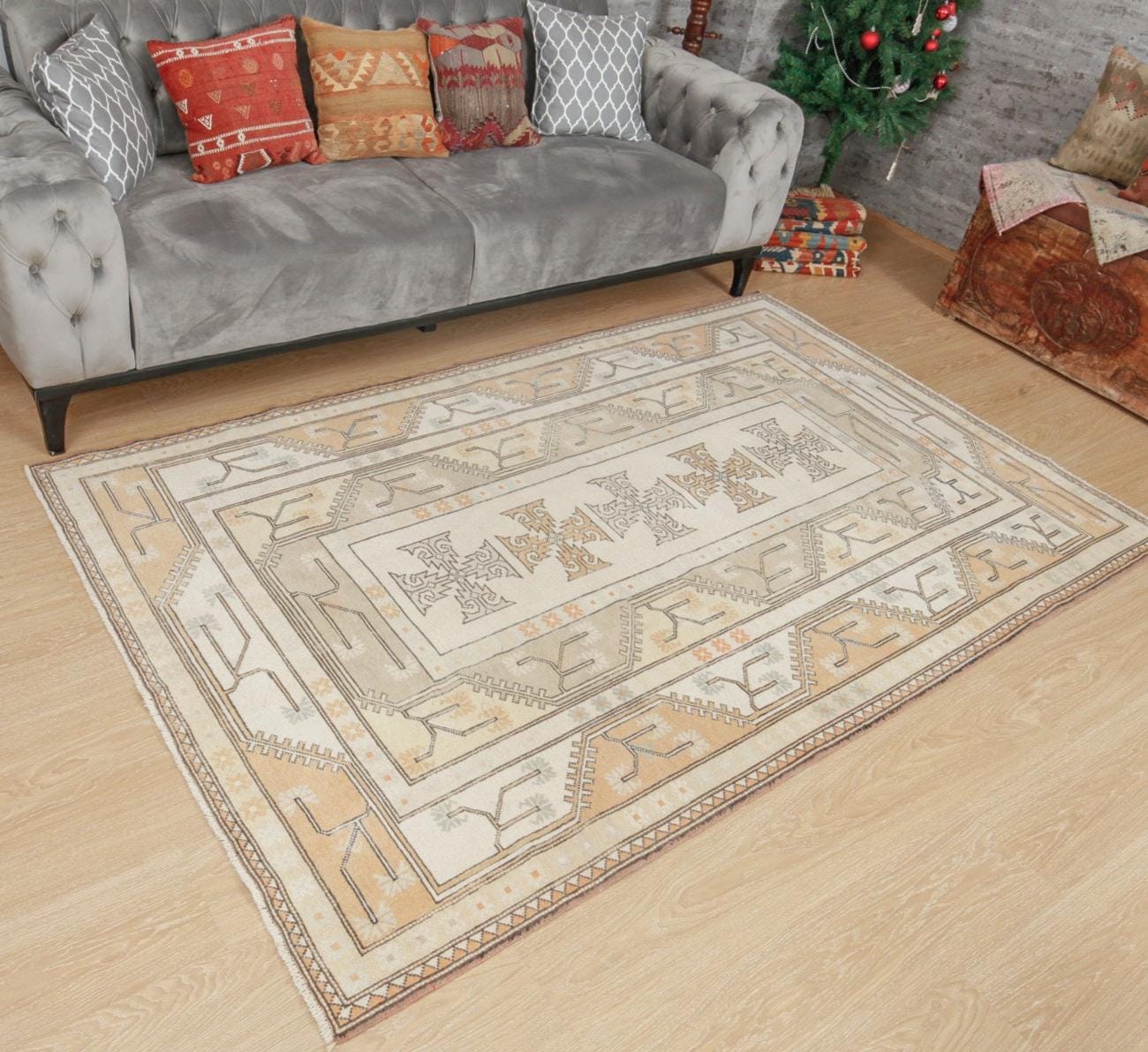 Tapis De Chambre Géométrique, 5 Pi X 8 4 Po. Tissé À La Main, Tapis Salon 2102041428