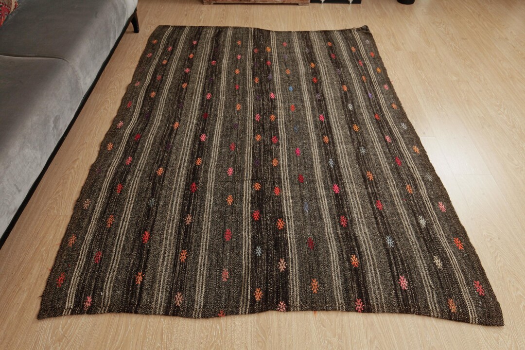 6x7 Rug Boho Nomadic 6x7 Living Room Hemp, 5'6