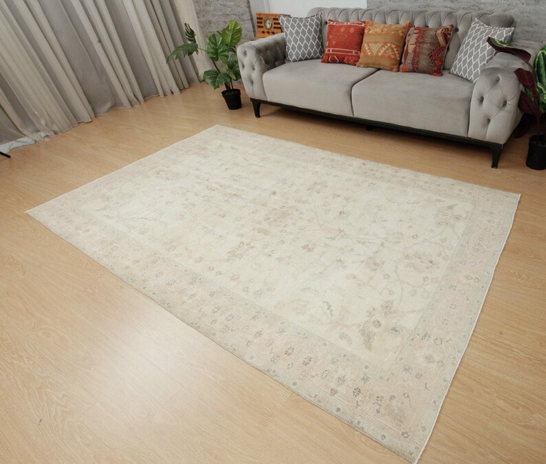 hand woven faded pattern area rug,5'2" x 8'10" hotel carpet 2303206727 画像 3