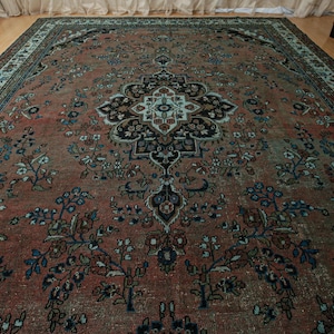 11x14 palace size vintage rug, Retro Area Rug, 10&#39;6&quot; x 13&#39;7&quot; bohemian rug,  2507149305