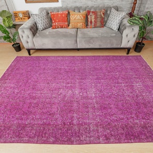 6x9 Turkish area rug, woven rug, 5&#39;9&quot; x 9&#39;2&quot;, purple rug, 2203294700