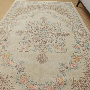 6x9 Retro Beige Brown  Rug ,  Bedroom Rug , 5&#39;9&quot; x 8&#39;10&quot;  Living Room Rug 2107112785