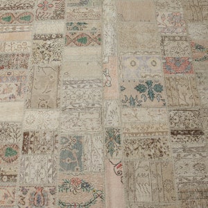 200 X 300 cm Vintage  patchwork Rug ,retro pastel rug  , 6&#39;7&quot; x 9&#39;10&quot;  Living Room Patchwork 2106092595